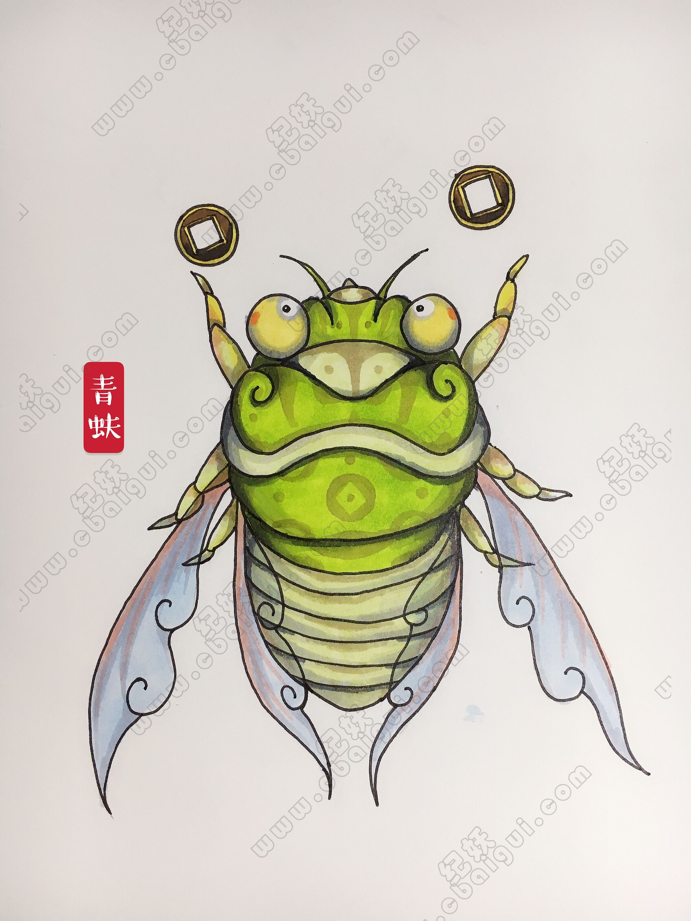 在钱上,涂母血的钱或涂子血的钱用出后必会飞回,所以有"青蚨还钱"之说